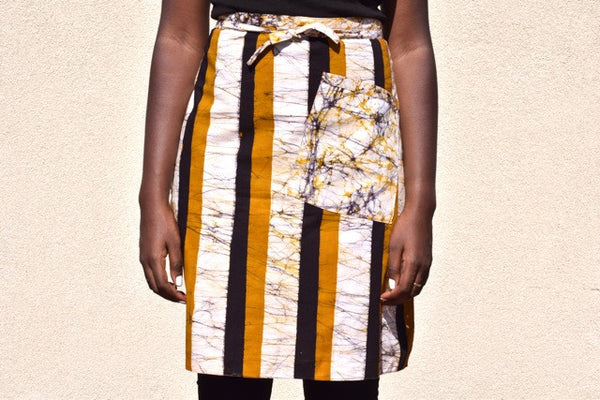 Striped Reversible Half Apron