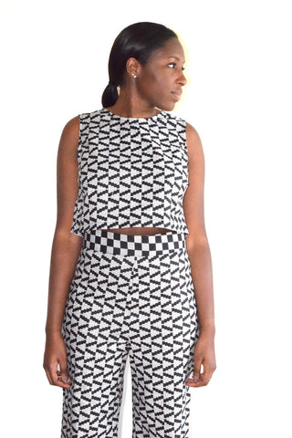 FINAL SALE Dart Tank - Woven Wax Print