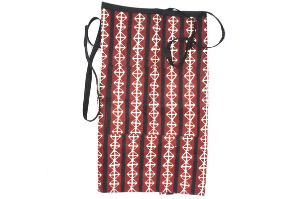 Bogolan Print Reversible Half Apron